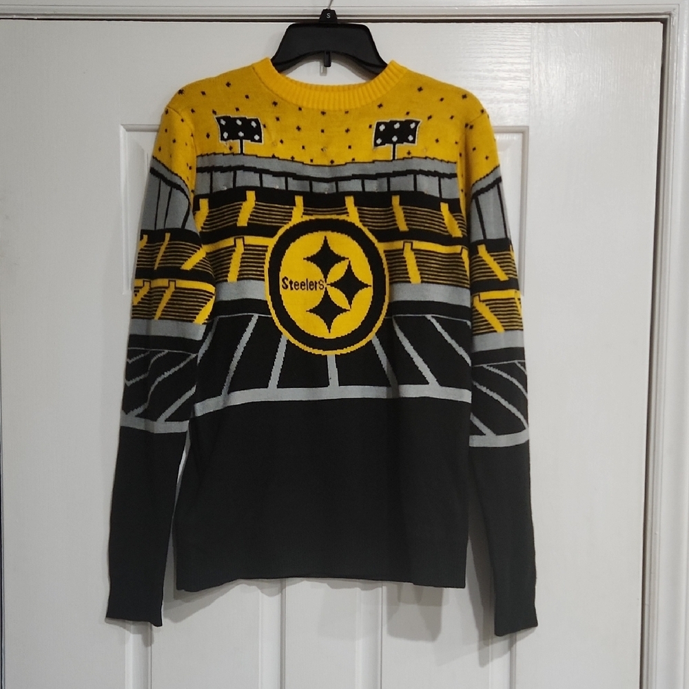 NFL Steelers Crewneck Sweater - Black and Yellow